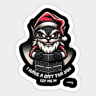 Creeper Claus's Chimney Intrusion - A Xmas December Santa Sticker